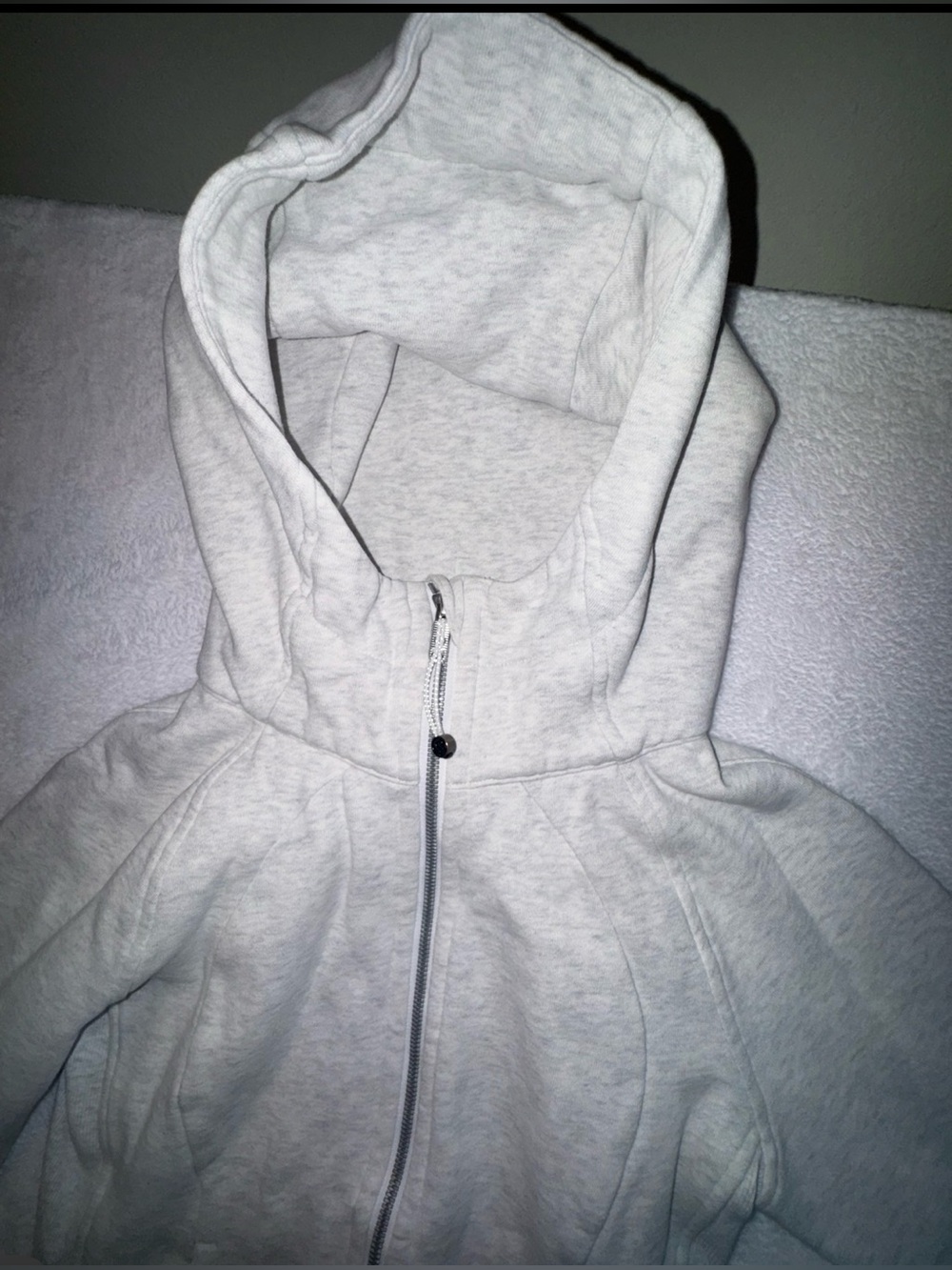 `Lululemon Scuba Full Zip Hoodie Heathered Gray Sz 6 - Picture 9 of 16